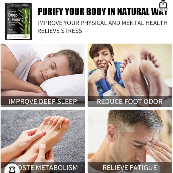 NWT South Motion Deep Cleaning Foot Patches - Picture 4 of 7